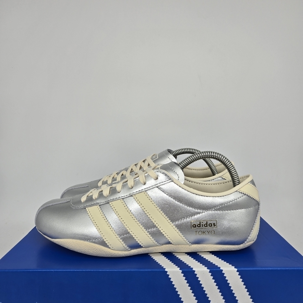 New adidas Tokyo Silver Metallic Cream White Women's Shoes Size 9.5
